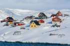 Colorful houses by the sea Ilulissat-Greenland Art Print
